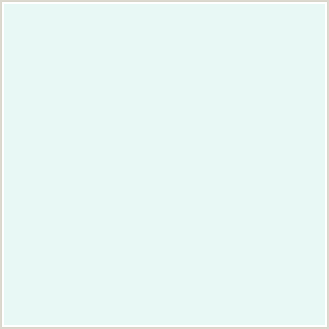 E8F8F5 Hex Color Image (AQUA SPRING, BLUE GREEN)