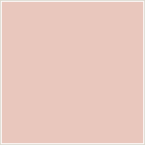 E9C7BD Hex Color Image (RED ORANGE, ROSE FOG)