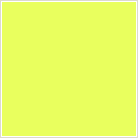 E9FF5E Hex Color Image (CANARY, YELLOW GREEN)
