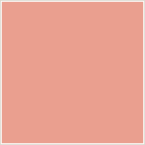 EA9F8F Hex Color | RGB: 234, 159, 143 | RED ORANGE, TONYS PINK