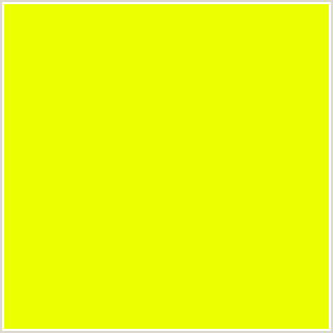 EAFF00 Hex Color Image (CHARTREUSE YELLOW, YELLOW GREEN)