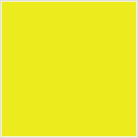 EBEB1E Hex Color Image (BARBERRY, YELLOW GREEN)