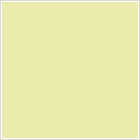 EBEBAE Hex Color Image (DOUBLE COLONIAL WHITE, YELLOW GREEN)