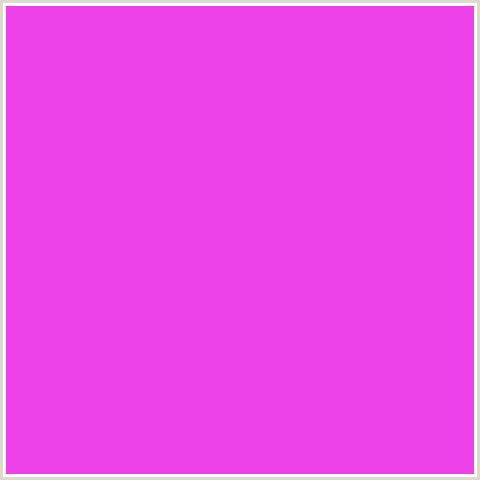 ED41E9 Hex Color Image (DEEP PINK, FUCHSIA, FUSCHIA, HOT PINK, MAGENTA, RAZZLE DAZZLE ROSE)