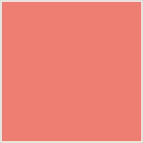 ED7E71 Hex Color Image (APRICOT, RED, SALMON)