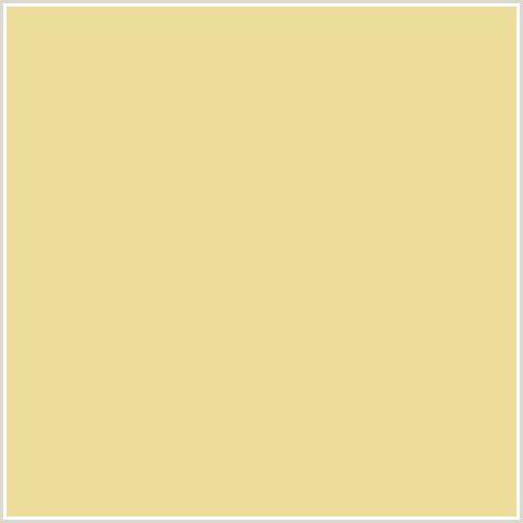 EDDD9A Hex Color Image (ORANGE YELLOW, WILD RICE)