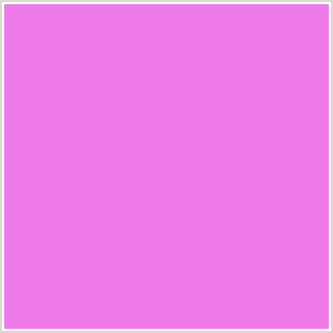 EE7AE9 Hex Color Image (DEEP PINK, FUCHSIA, FUSCHIA, HOT PINK, LAVENDER MAGENTA, MAGENTA)