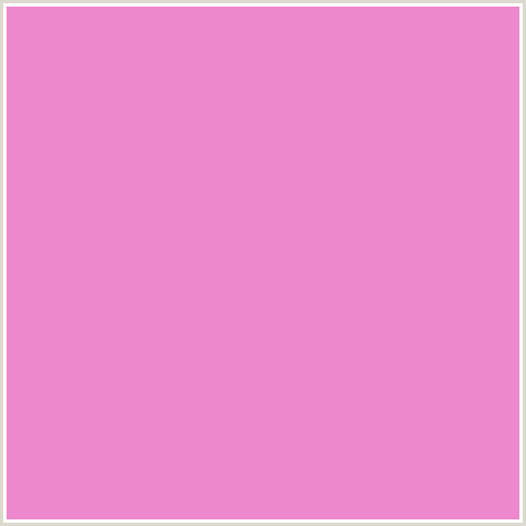 EE88CC Hex Color Image (DEEP PINK, FUCHSIA, FUSCHIA, HOT PINK, LAVENDER MAGENTA, MAGENTA)