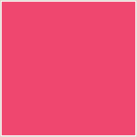 EF476F Hex Color Image (FRENCH ROSE, RED)