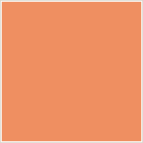 EF8F61 Hex Color Image (RED ORANGE, SANDY BROWN)