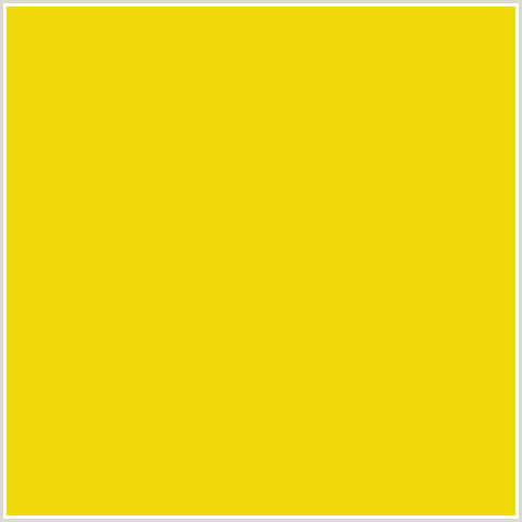 F0D90A Hex Color Image (RIPE LEMON, YELLOW)