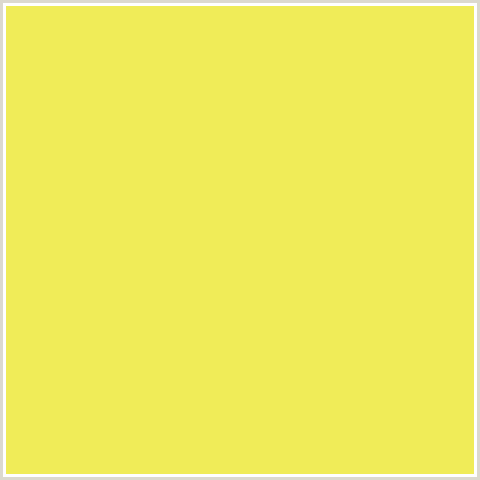 F0EC58 Hex Color Image (STARSHIP, YELLOW)