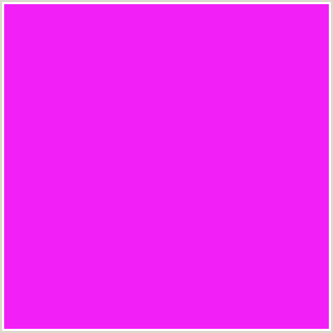 F220F6 Hex Color Image (DEEP PINK, FUCHSIA, FUSCHIA, HELIOTROPE, HOT PINK, MAGENTA)