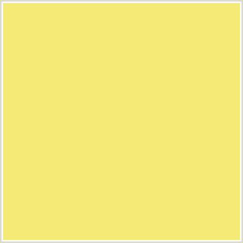 F2EC77 Hex Color Image (MANZ, YELLOW)