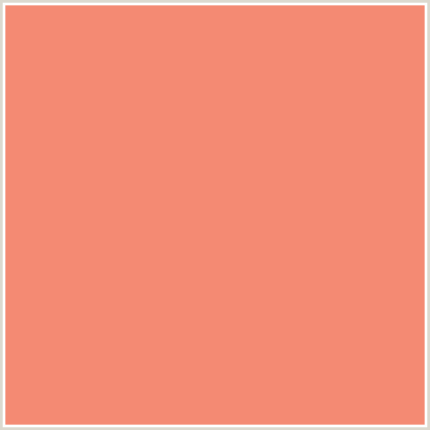 F48A73 Hex Color Image (FROLY, RED ORANGE)