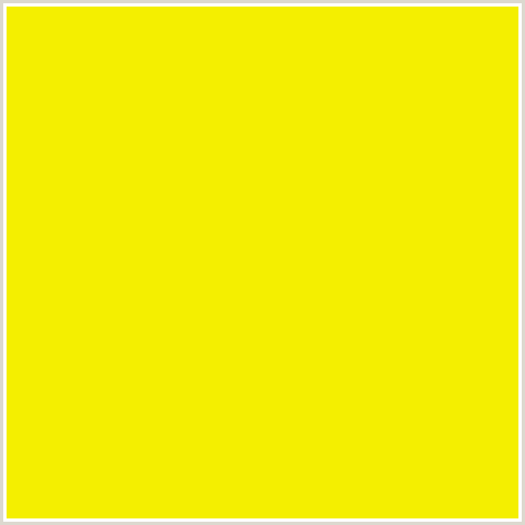 F4EF00 Hex Color Image (LEMON, TURBO, YELLOW)