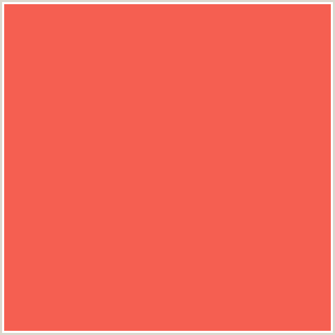 F55F51 Hex Color Image (CARNATION, RED)