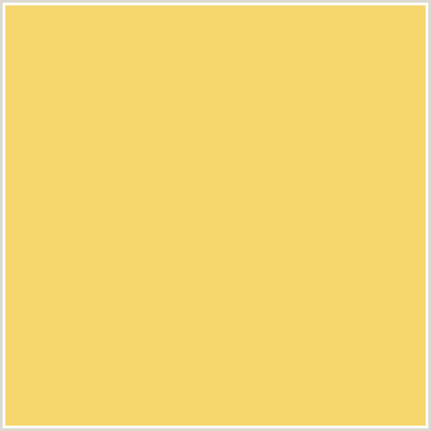 F5D76E Hex Color Image (CREAM CAN, ORANGE YELLOW)