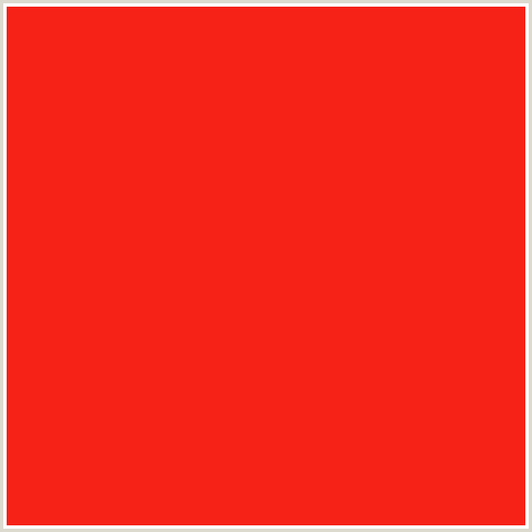 F62217 Hex Color Image (RED, SCARLET)