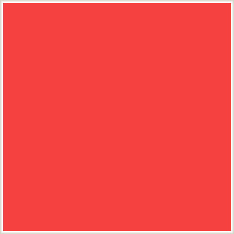 F64141 Hex Color Image (RED, SUNSET ORANGE)
