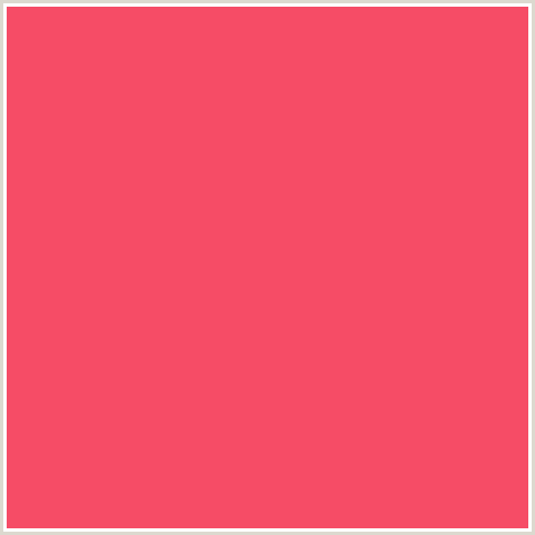 F64C66 Hex Color Image (CARNATION, RED)