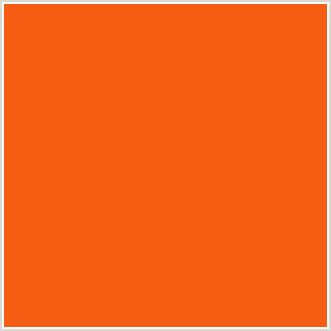 F65D13 Hex Color Image (ECSTASY, ORANGE RED)