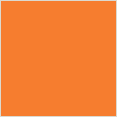 F67D2F Hex Color Image (CRUSTA, ORANGE RED)