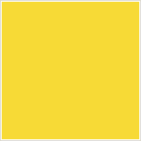 F7DA36 Hex Color Image (LEMON, SAFFRON, YELLOW)