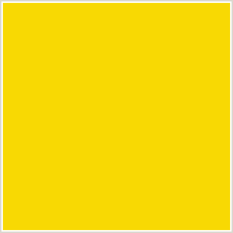 F8D903 Hex Color Image (LEMON, SCHOOL BUS YELLOW, YELLOW)