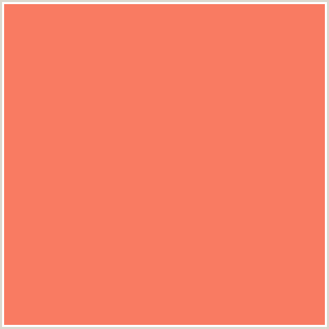 F97B62 Hex Color Image (BITTERSWEET, RED ORANGE)