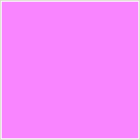 F985FF Hex Color Image (DEEP PINK, FUCHSIA, FUSCHIA, HELIOTROPE, HOT PINK, MAGENTA)