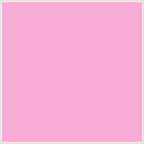 F9ABD6 Hex Color Image (DEEP PINK, FUCHSIA, FUSCHIA, HOT PINK, LAVENDER PINK, MAGENTA)