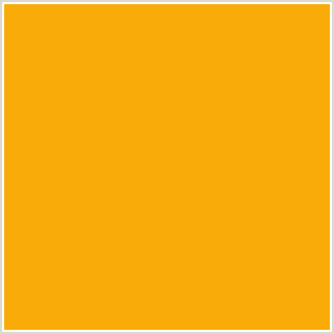 F9AC07 Hex Color Image (YELLOW ORANGE, YELLOW SEA)