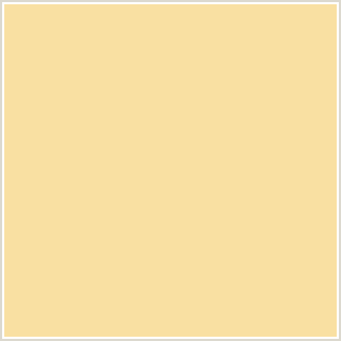 F9E0A2 Hex Color Image (MARZIPAN, YELLOW ORANGE)