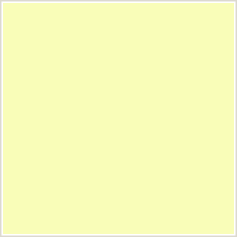 F9FDB8 Hex Color Image (PALE PRIM, YELLOW GREEN)