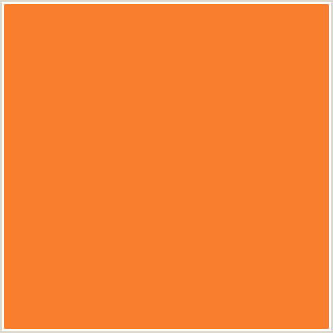 FA7F2D Hex Color Image (CRUSTA, ORANGE RED)