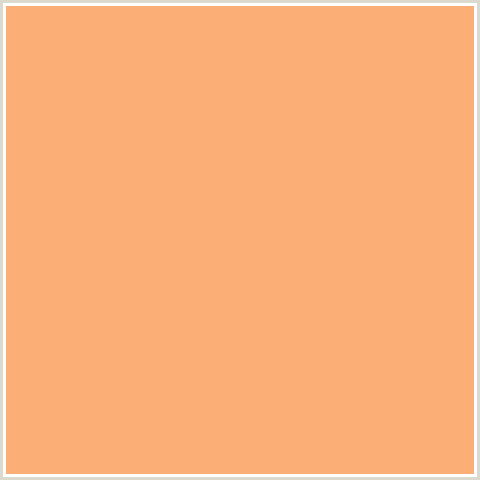 FBAF76 Hex Color Image (MACARONI AND CHEESE, ORANGE RED)