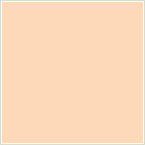 FBD9B9 Hex Color Image (APRICOT PEACH, ORANGE RED, PEACH)