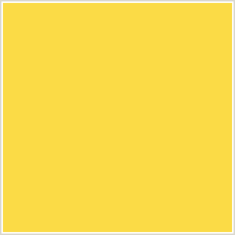 FBDB46 Hex Color Image (BRIGHT SUN, ORANGE YELLOW)