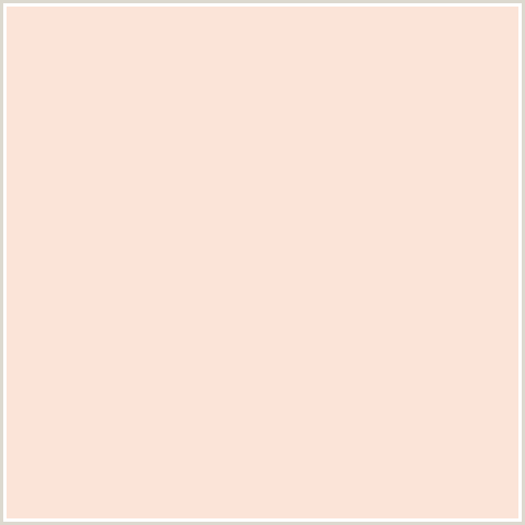 FBE4D8 Hex Color Image (CHAMPAGNE, ORANGE RED, PEACH)