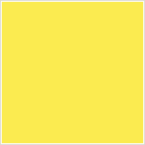 FBEB50 Hex Color Image (CANDY CORN, YELLOW)