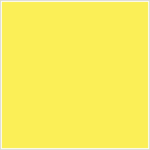 FBEF57 Hex Color Image (CANDY CORN, YELLOW)