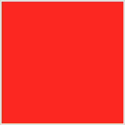 FC291E Hex Color Image (RED, RED ORANGE)