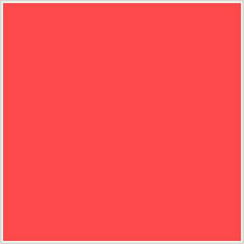 FC4949 Hex Color Image (RED, SUNSET ORANGE)