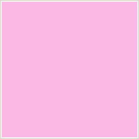 FCB8E5 Hex Color | RGB: 252, 184, 229 | CUPID, DEEP PINK, FUCHSIA 