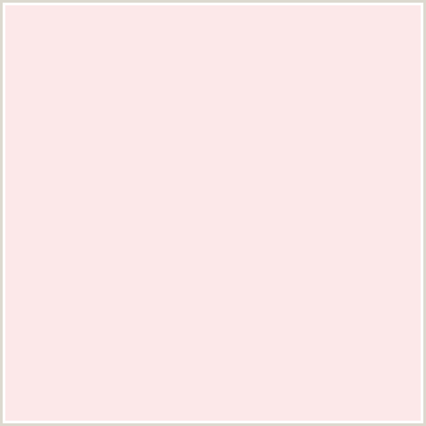 FCE8E9 Hex Color Image (RED, WISP PINK)