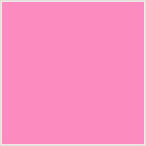 FE8CC3 Hex Color Image (CARNATION PINK, DEEP PINK, FUCHSIA, FUSCHIA, HOT PINK, MAGENTA)