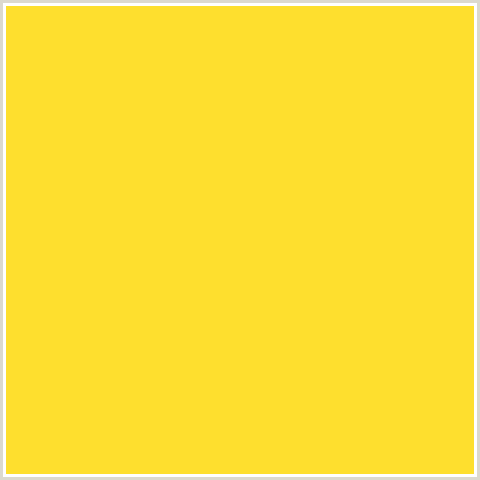 FEDF2E Hex Color Image (BRIGHT SUN, LEMON, YELLOW)