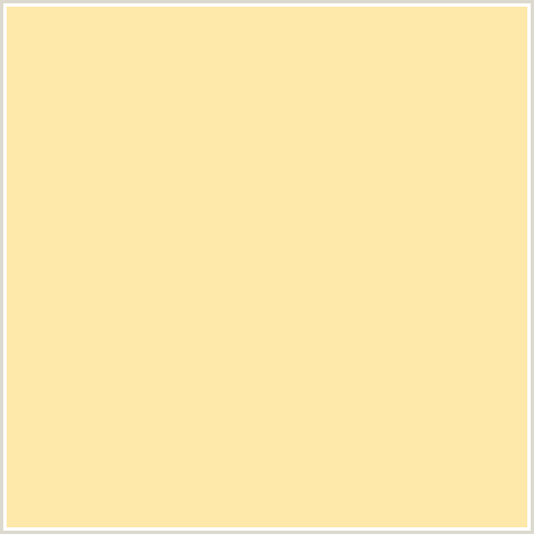 FEE8AA Hex Color Image (CAPE HONEY, YELLOW ORANGE)