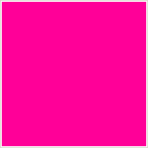 FF0098 Hex Color Image (DEEP PINK, FUCHSIA, FUSCHIA, HOLLYWOOD CERISE, HOT PINK, MAGENTA)